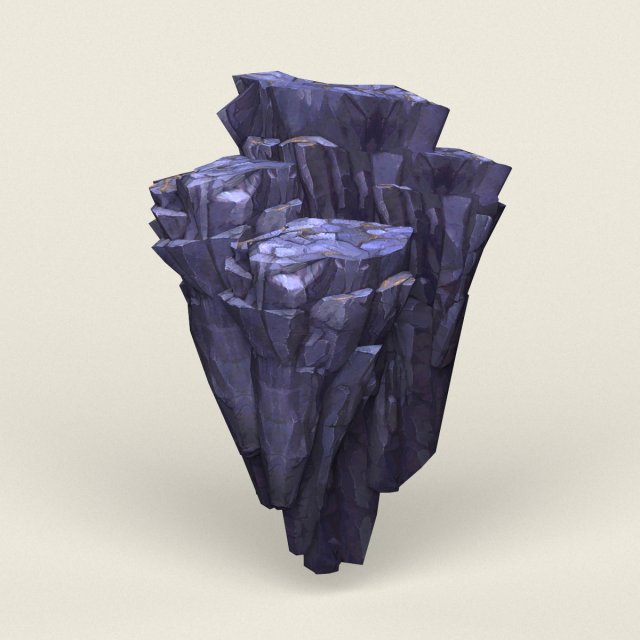 low poly stone rock 02 3D-Modell .c4d .max .obj .3ds .fbx .stl .blend 