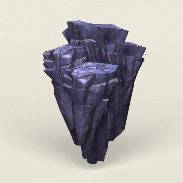 low poly stone rock 02 3D Model .c4d .max .obj .3ds .fbx .stl .blend 
