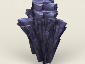 low poly stone rock 02 3D Model