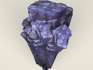 low poly stone rock 02 3D-Modell