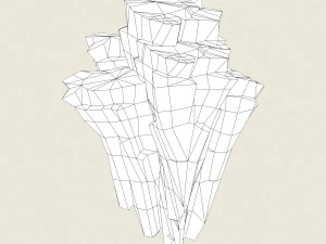 low poly stone rock 02 3D Model