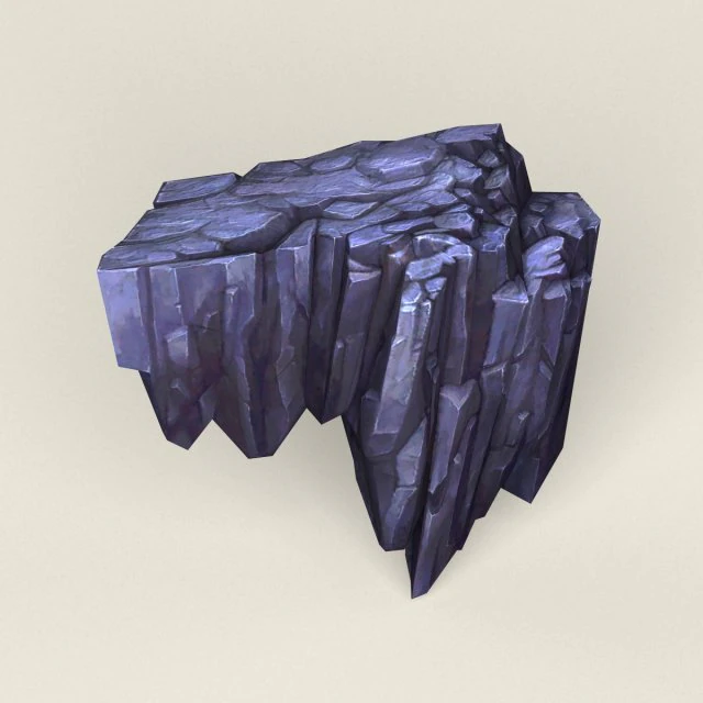 low poly stone rock 03 3D Model .c4d .max .obj .3ds .fbx .stl .blend