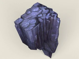 low poly stone rock 03 3D Model
