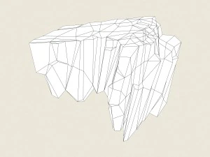 low poly stone rock 03 3D Model