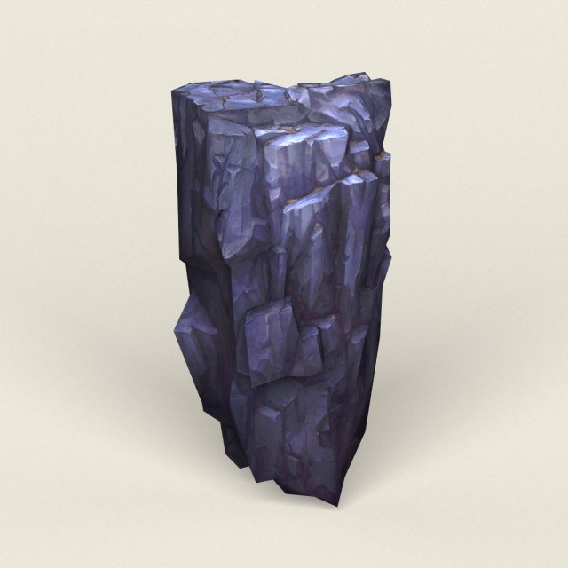 low poly stone rock 05 3D Model .c4d .max .obj .3ds .fbx .stl .blend 