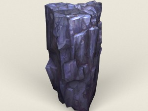 low poly stone rock 05 3D Model