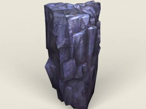 d&uuml;ş&uuml;k poli taş kaya 05 3D Model