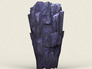 low poly stone rock 05 3D Model
