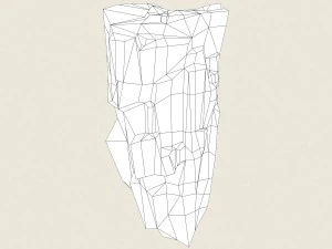 low poly stone rock 05 3D Model