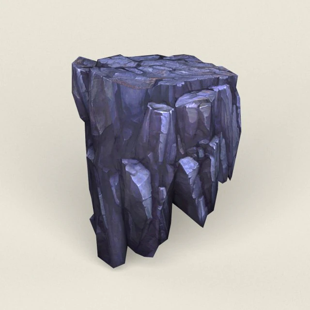 low poly stone rock 06 3D Model .c4d .max .obj .3ds .fbx .stl .blend 
