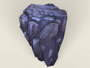 low poly stone rock 06 3D Model