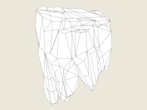 low poly stone rock 06 Modèle 3D