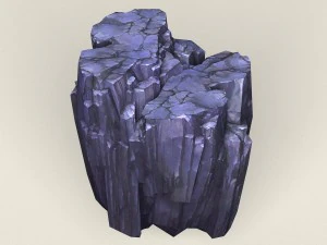 low poly stone rock 07 3D Model
