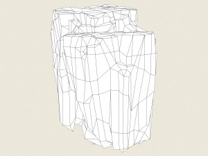 low poly stone rock 07 Modèle 3D