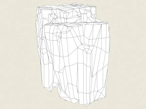 low poly stone rock 07 3D Model