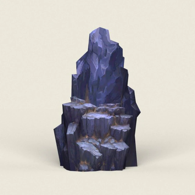 low poly stone rock 09 3D Model .c4d .max .obj .3ds .fbx .stl .blend 