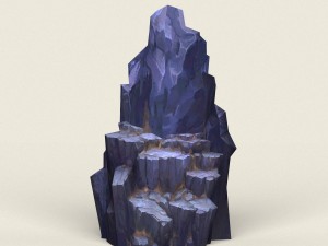 low poly stone rock 09 3D मॉडल