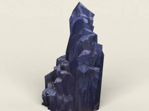 low poly stone rock 09 3D Model