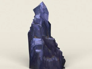 low poly stone rock 09 3D Model
