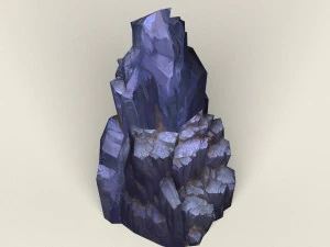 low poly stone rock 09 3D Model