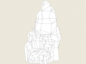 low poly stone rock 09 3D Model