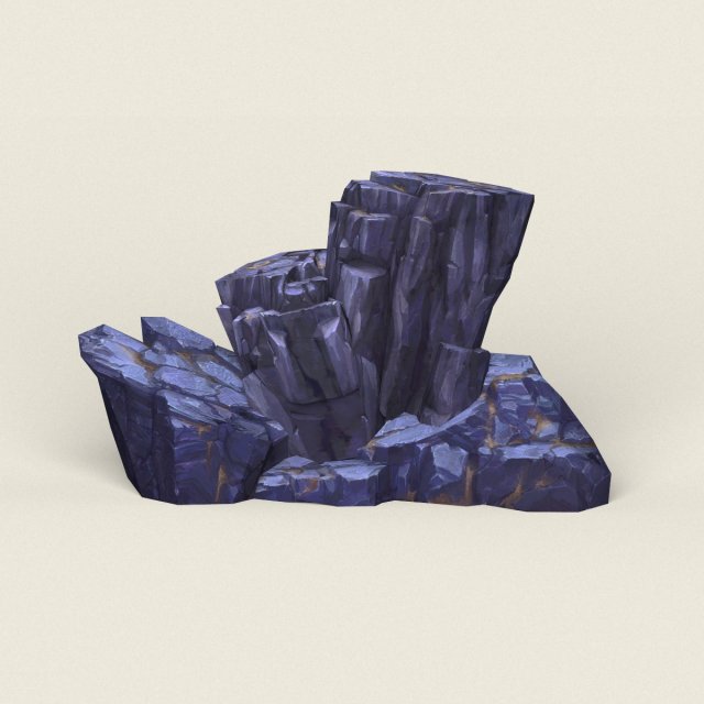 low poly stone rock 10 3D Model .c4d .max .obj .3ds .fbx .stl .blend 
