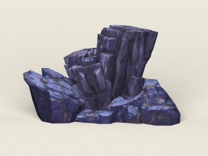 low poly stone rock 10 Modèle 3D