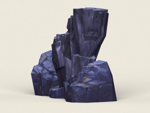 low poly stone rock 10 3D Model