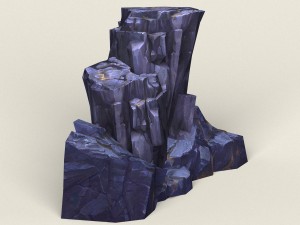 low poly stone rock 10 3D Model