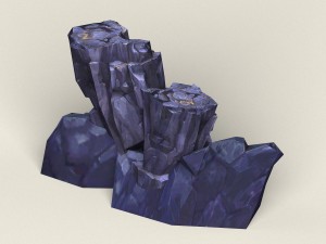 low poly stone rock 10 3D Model
