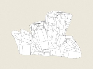 low poly stone rock 10 3D Model