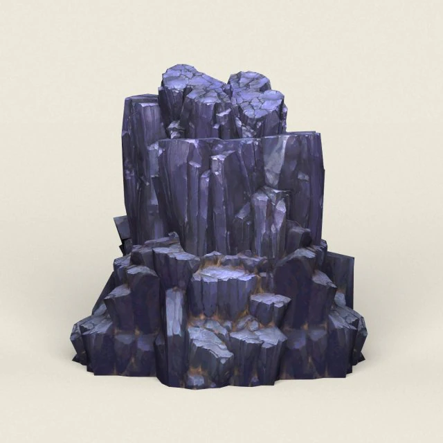 low poly stone rock 11 3D Model .c4d .max .obj .3ds .fbx .stl .blend 