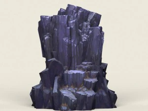 low poly stone rock 11 3D Model