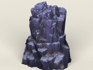 low poly stone rock 11 3D Model