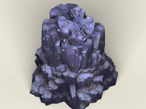 low poly stone rock 11 3D Model