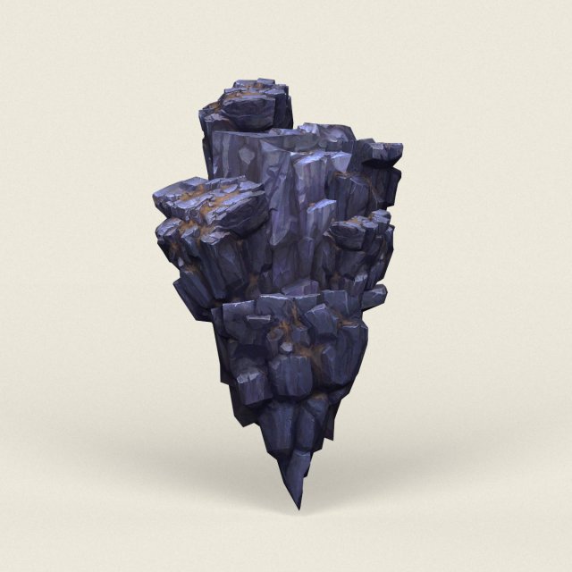 low poly stone rock 12 Model 3D .c4d .max .obj .3ds .fbx .stl .blend 