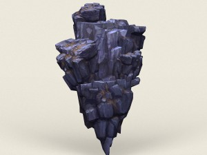 low poly stone rock 12 Modèle 3D
