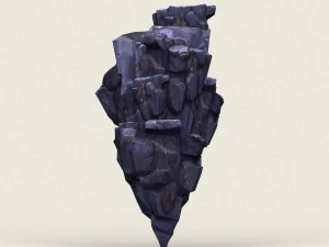 low poly stone rock 12 3D Model