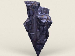 low poly stone rock 12 Model 3D