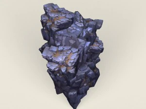 low poly stone rock 12 3D Model