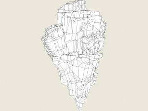 low poly stone rock 12 Model 3D