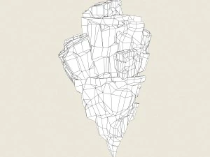 low poly stone rock 12 3D Model