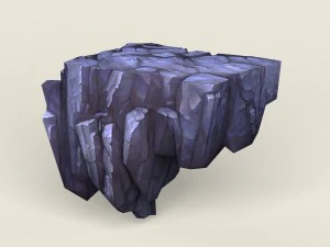 low poly stone rock collection 3D Model