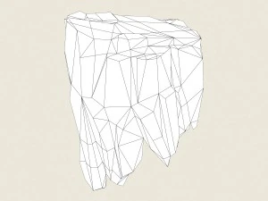 low poly stone rock collection 3D Model