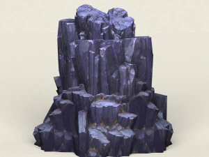 low poly stone rock collection 3D Model