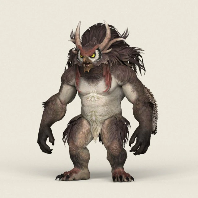 game ready fantasy owl 3D Model .c4d .max .obj .3ds .fbx .stl .blend 