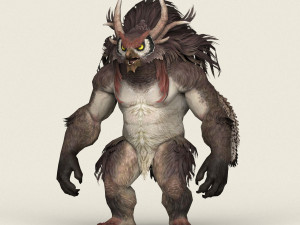 game ready fantasy owl 3D मॉडल