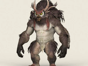 gufo fantasy pronto per il gioco Modello 3D