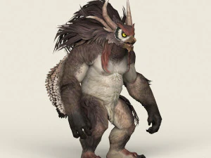 game ready fantasy owl 3D Model