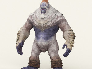 game ready fantasy yeti 3D मॉडल